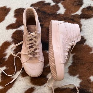 Light Pink High Top Vans